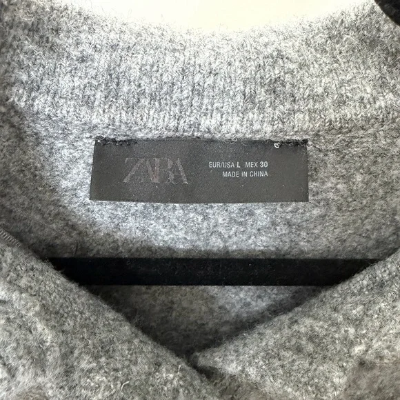 Zara Gray Button-Front Ruffle Hem Cardigan - Picture 5 of 5